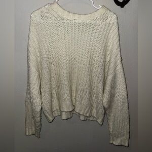 American Eagle Outfitters Women's Knit Sweater - Cream